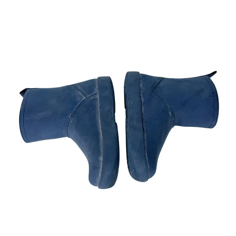 Crocs Colorlite Boot Mid Calf Faux Fur 15840 Navy Tumbleweed Kids Boys Size c8‎